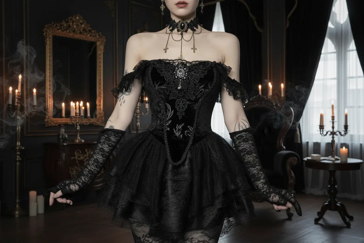 Dark Witch Dress - Sorceress Sanctuary Black / M-Black / XL-Black / S-Black / L