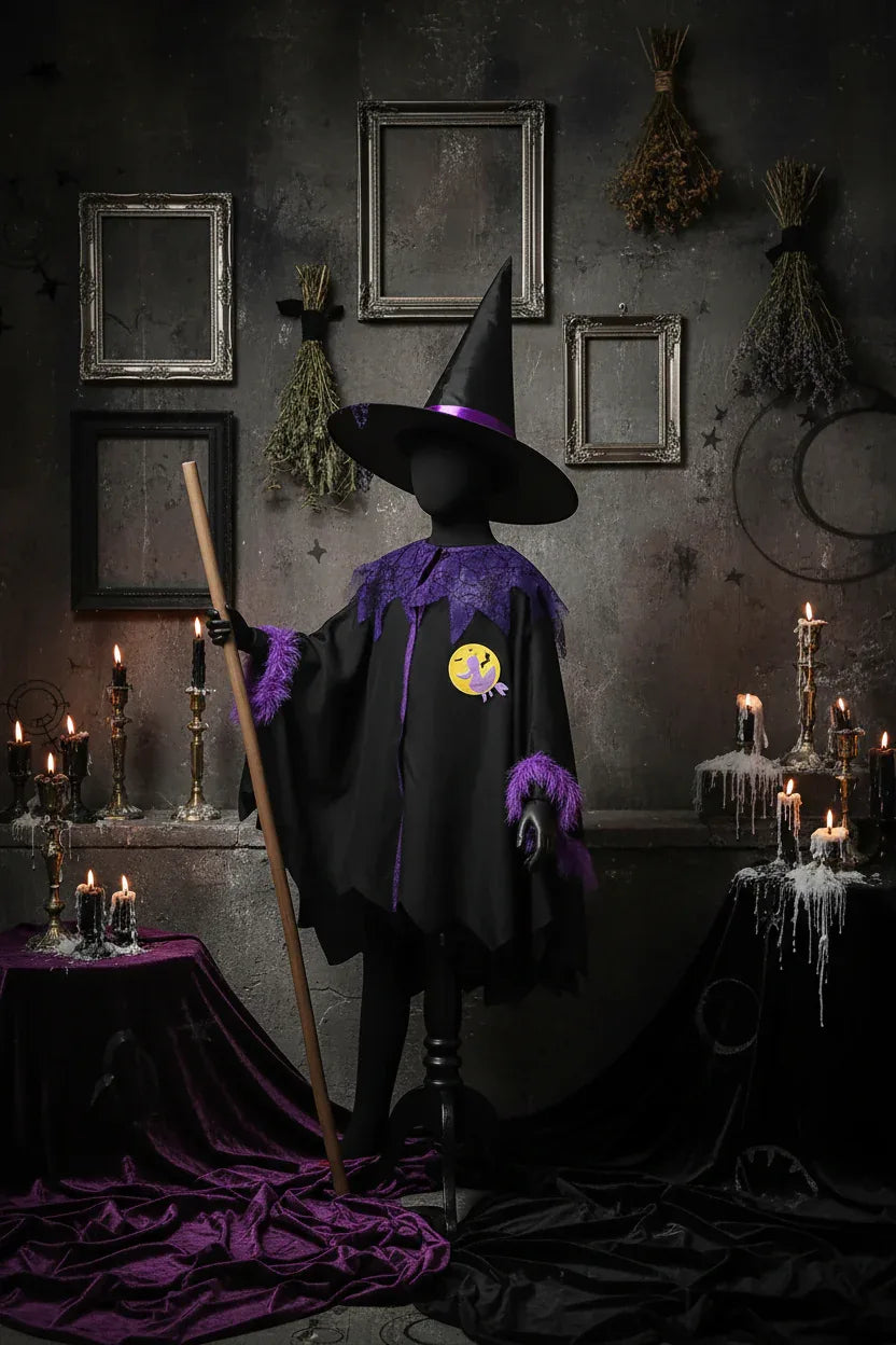 Deluxe Kid's Witch Set - Sorceress Sanctuary Black / One size