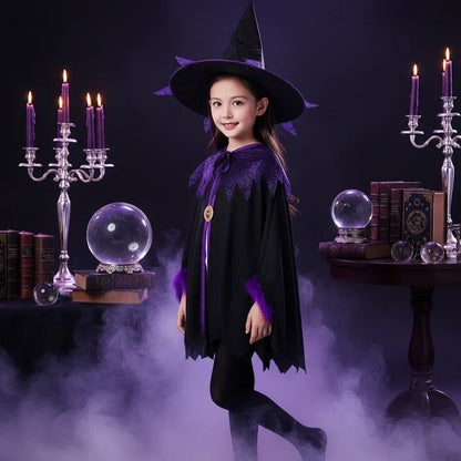 Deluxe Kid's Witch Set - Sorceress Sanctuary Black / One size