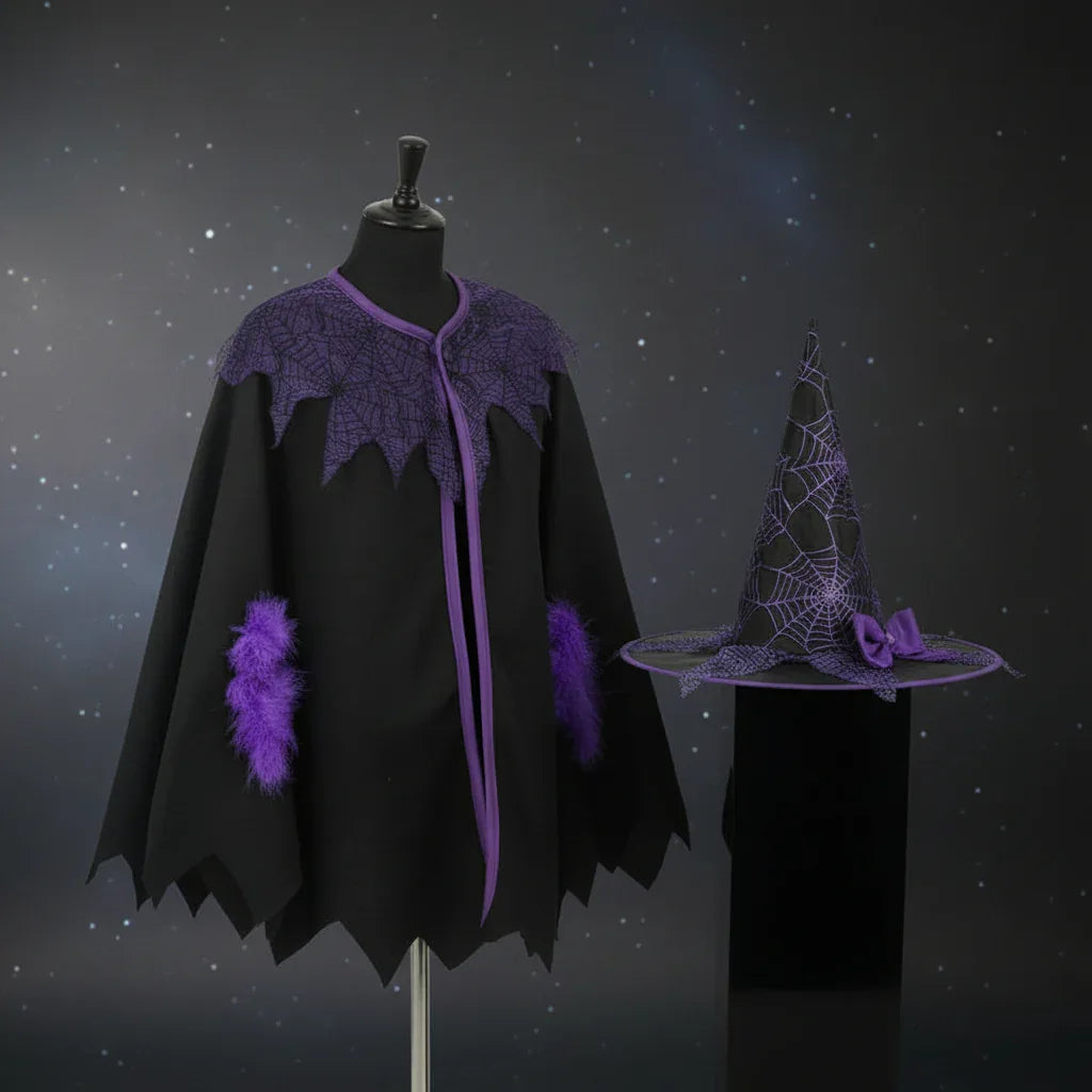 Deluxe Kid's Witch Set - Sorceress Sanctuary Black / One size