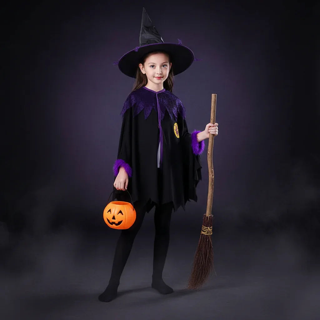 Deluxe Kid's Witch Set - Sorceress Sanctuary Black / One size