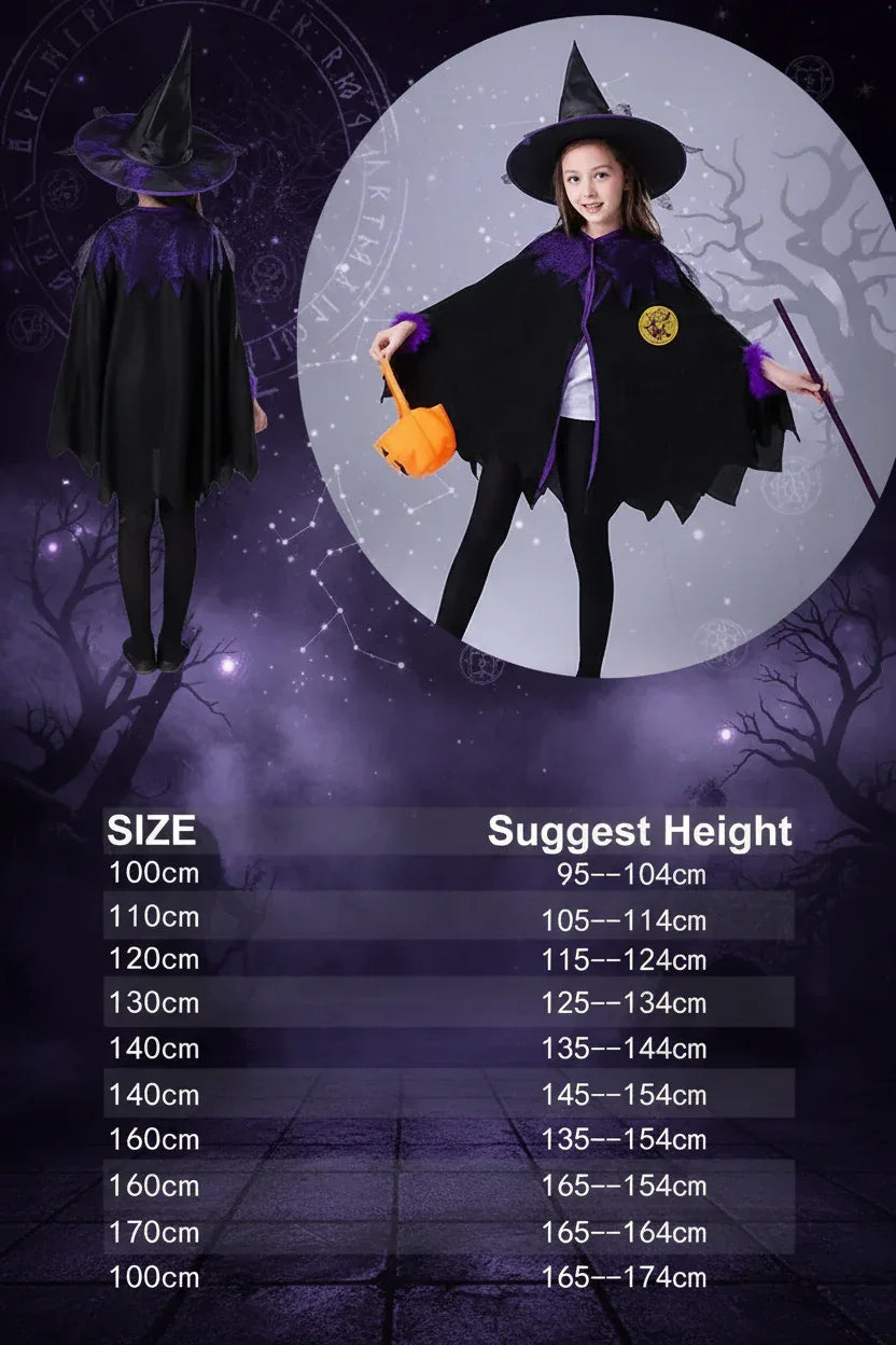 Deluxe Kid's Witch Set - Sorceress Sanctuary Black / One size