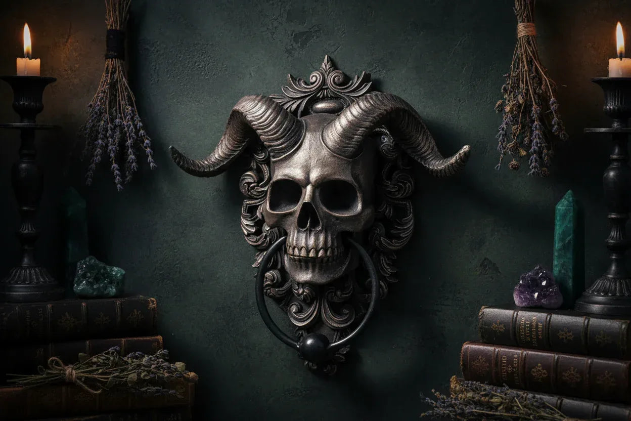 Demon Skull | Door Knocker - Sorceress Sanctuary Sheep Head Decoration