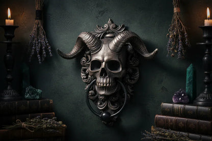 Demon Skull | Door Knocker - Sorceress Sanctuary Sheep Head Decoration