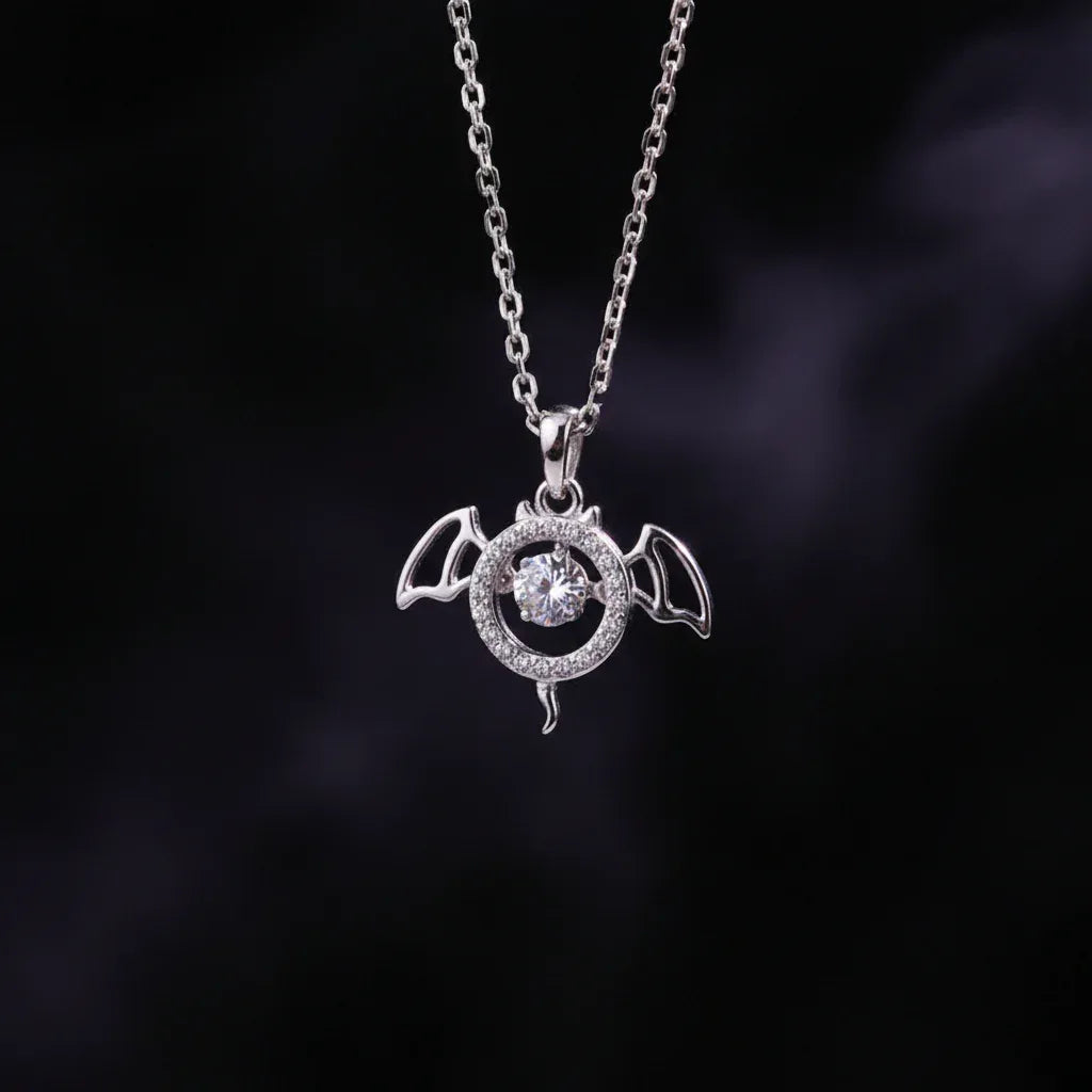 Devil Charm Necklace - Sorceress Sanctuary Silver