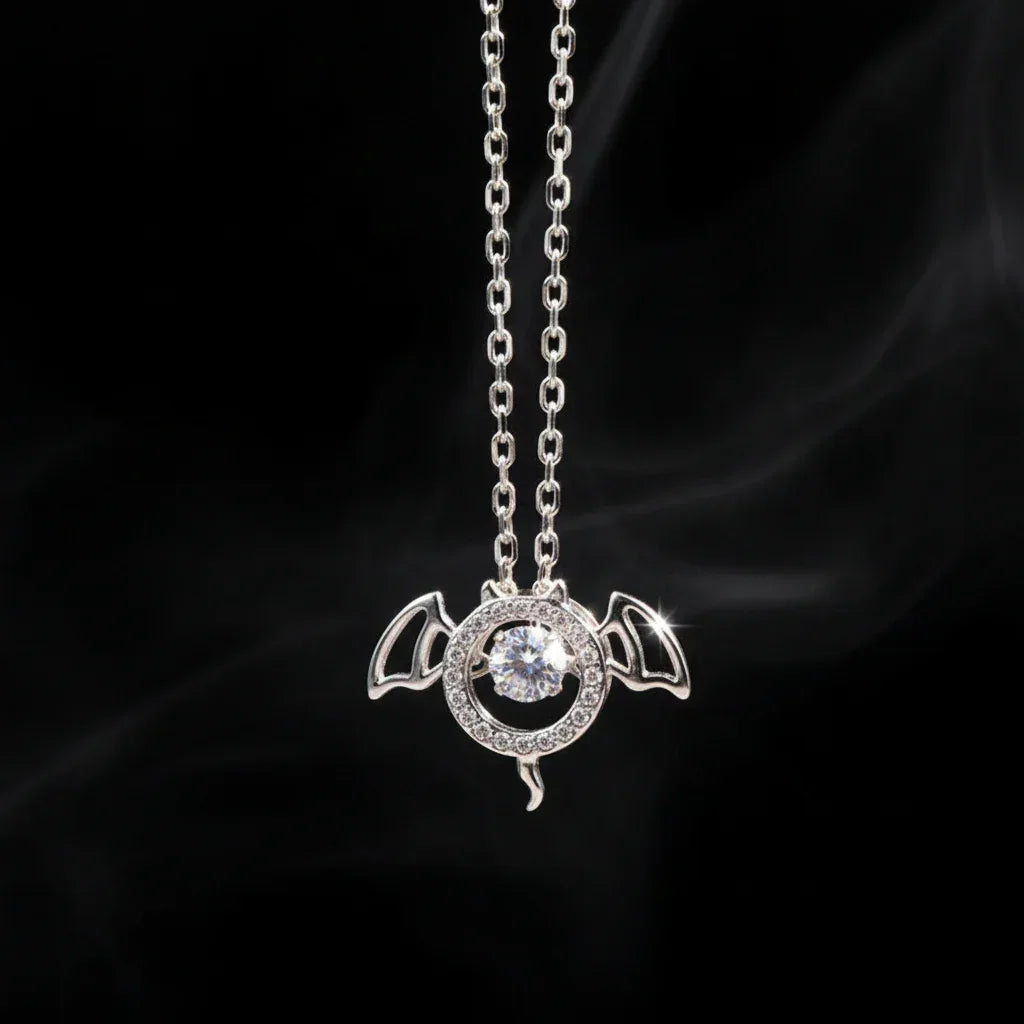 Devil Charm Necklace - Sorceress Sanctuary Silver