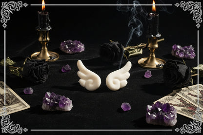 Angel & Devil Wing Hair Clips - Sorceress Sanctuary Black / Hairpin-White / Hairpin-White / Hair hoop-Black / Hair hoop