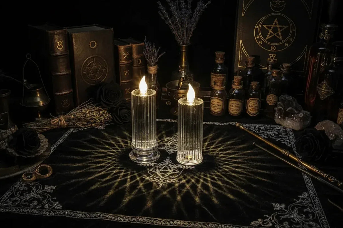 Diamond Candle Lights - Sorceress Sanctuary Diamond Candle Lamp Without Base-Diamond Candle Lamp With Base