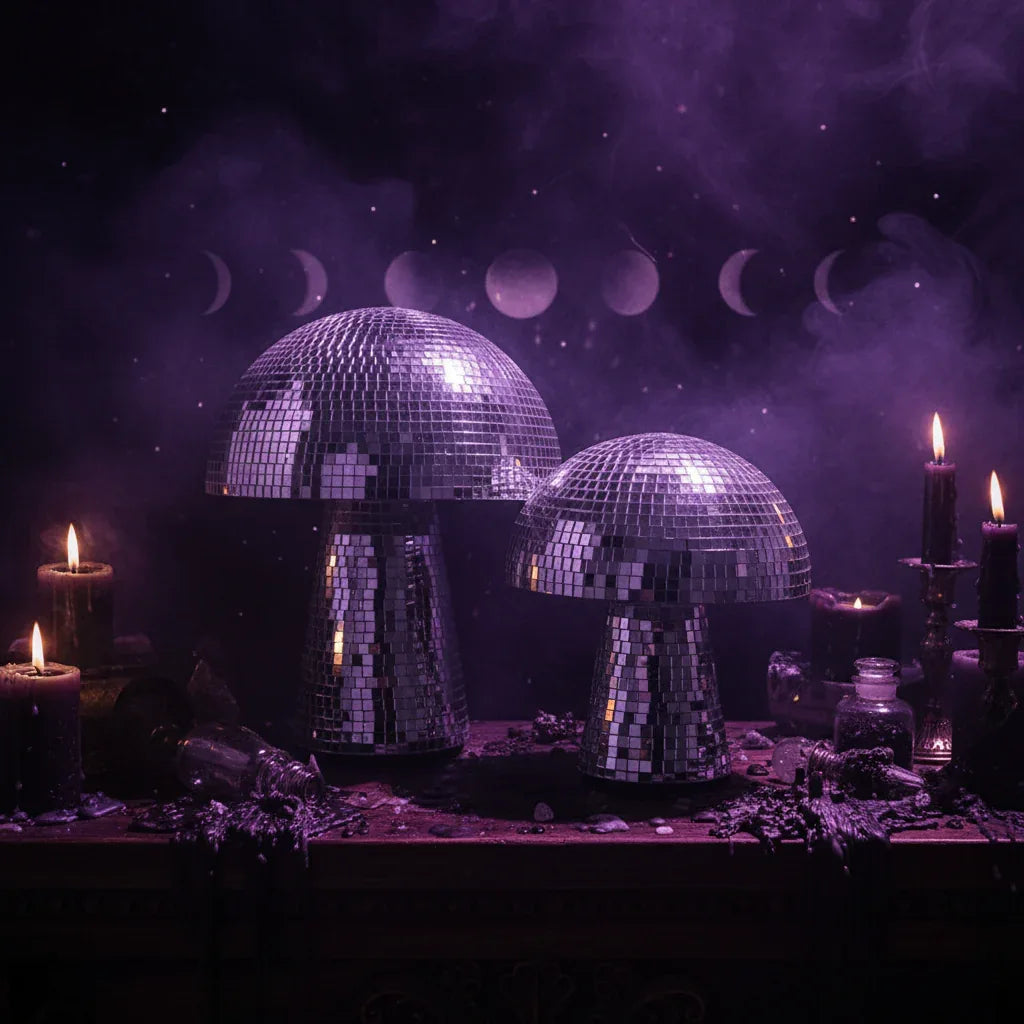 Disco Mushroom Lamp - Sorceress Sanctuary 12x14cm-13x10cm-15x18cm-20x23cm-25x28cm