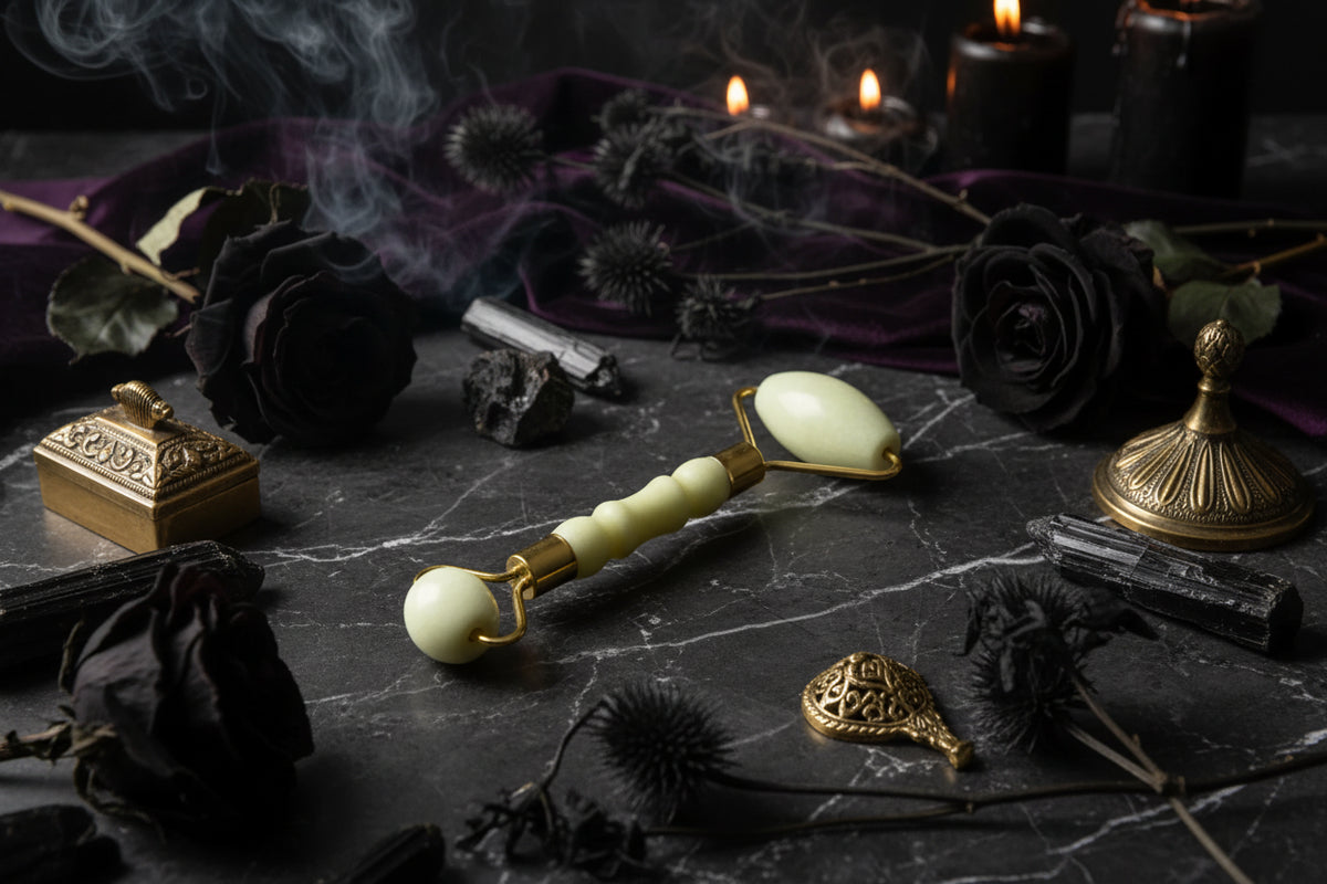 Double-headed Jade Roller - Sorceress Sanctuary Green / Green-Green / Style 1-Green / Style 2-Green / Style 3-White / White