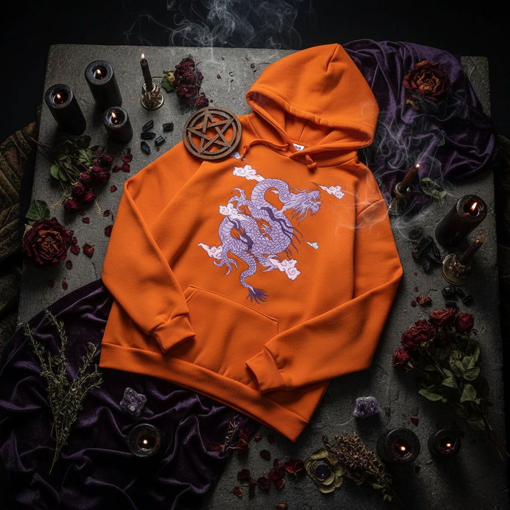 Dragon Cloud Hoodie - Sorceress Sanctuary Purple Dragon-Red / S-Purple Dragon-Red / M-Purple Dragon-Red / L-Purple Dragon-Red / XL-Purple Dragon-Red / XXL