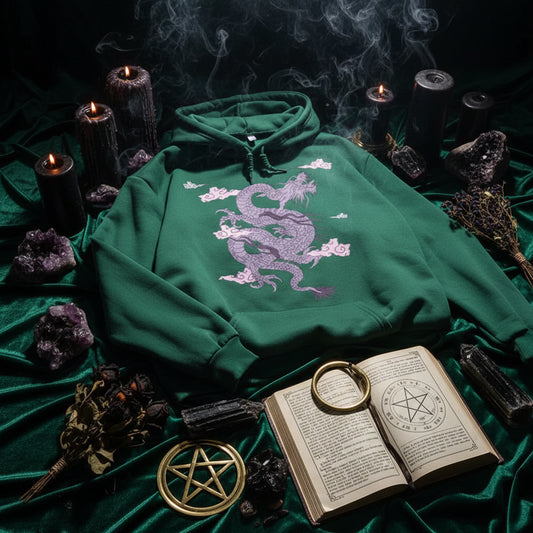 Dragon Cloud Hoodie - Sorceress Sanctuary Purple Dragon-Red / S-Purple Dragon-Red / M-Purple Dragon-Red / L-Purple Dragon-Red / XL-Purple Dragon-Red / XXL