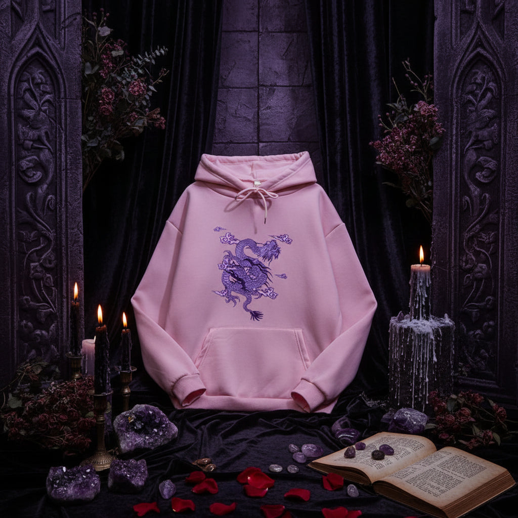 Dragon Cloud Hoodie - Sorceress Sanctuary Purple Dragon-Red / S-Purple Dragon-Red / M-Purple Dragon-Red / L-Purple Dragon-Red / XL-Purple Dragon-Red / XXL