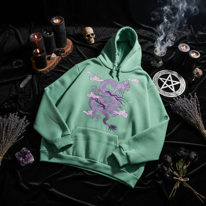 Dragon Cloud Hoodie - Sorceress Sanctuary Purple Dragon-Red / S-Purple Dragon-Red / M-Purple Dragon-Red / L-Purple Dragon-Red / XL-Purple Dragon-Red / XXL