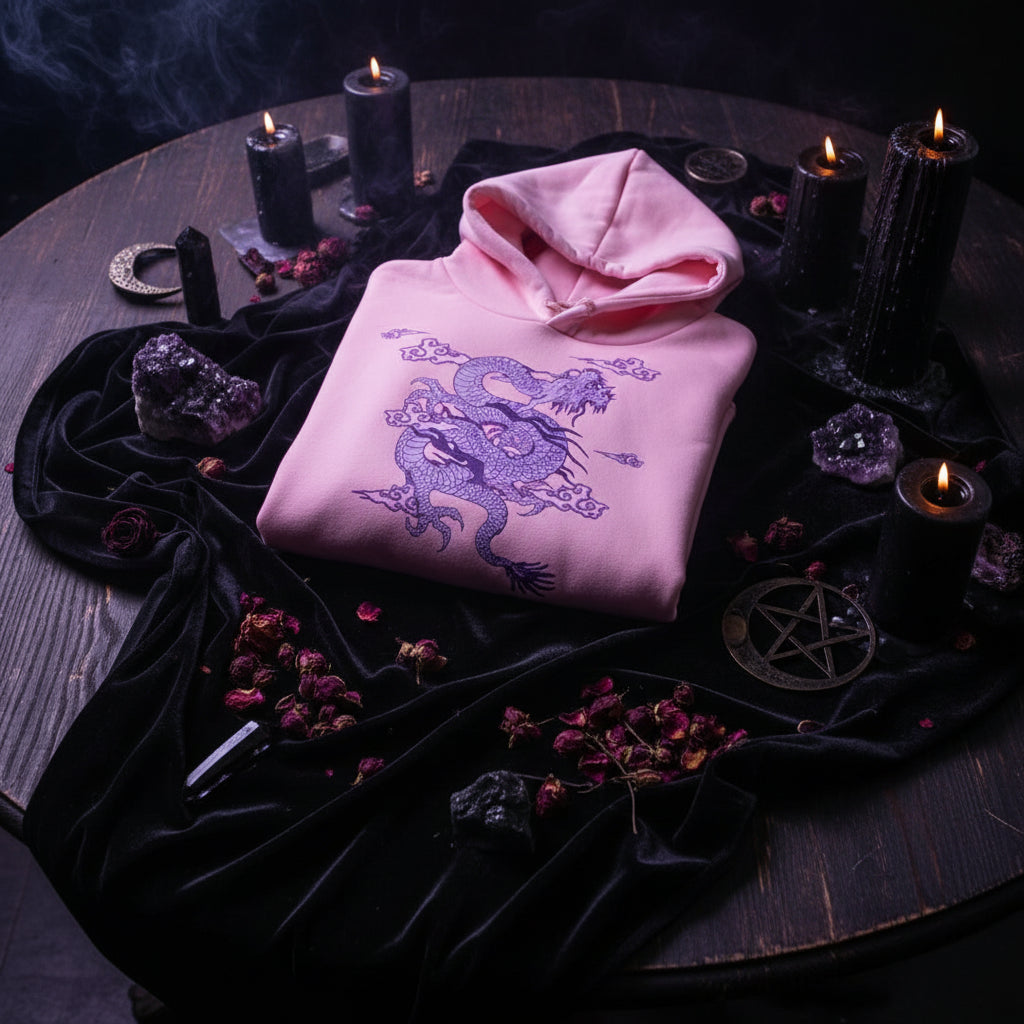Dragon Cloud Hoodie - Sorceress Sanctuary Purple Dragon-Red / S-Purple Dragon-Red / M-Purple Dragon-Red / L-Purple Dragon-Red / XL-Purple Dragon-Red / XXL