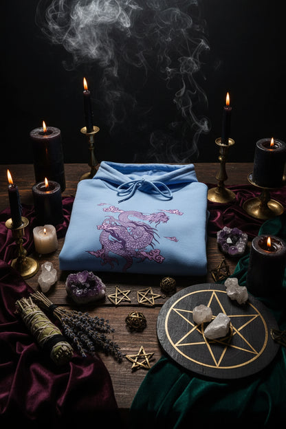 Dragon Cloud Hoodie - Sorceress Sanctuary Purple Dragon-Red / S-Purple Dragon-Red / M-Purple Dragon-Red / L-Purple Dragon-Red / XL-Purple Dragon-Red / XXL