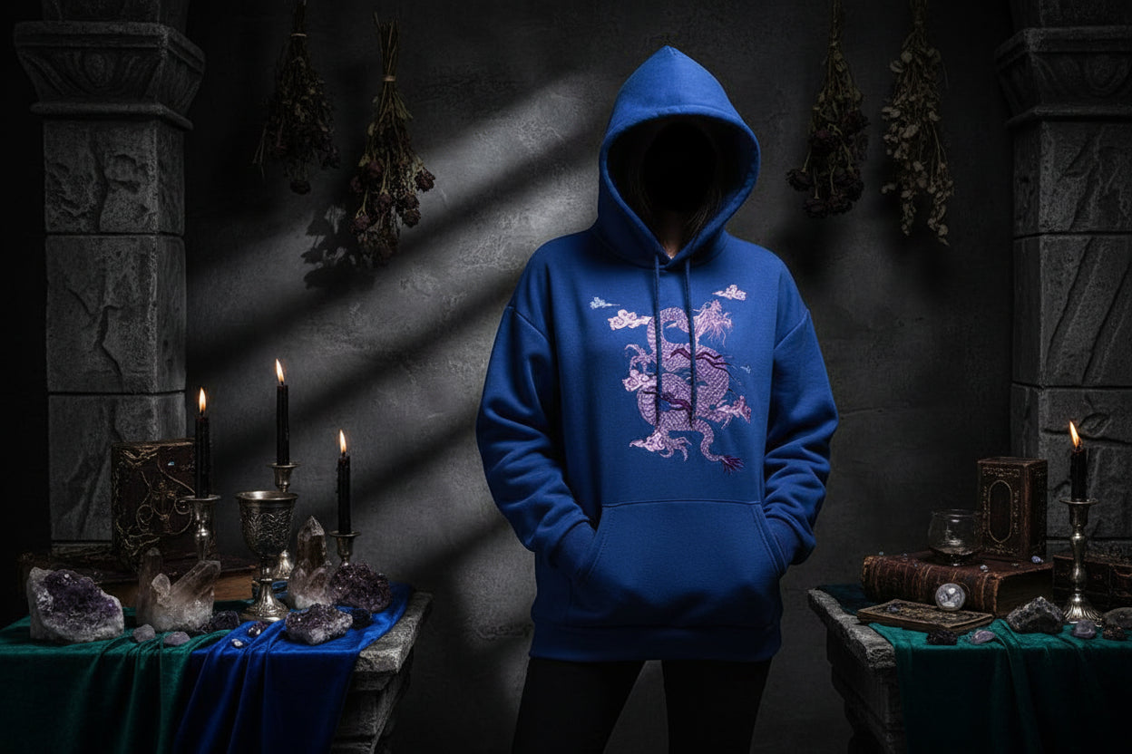 Dragon Cloud Hoodie - Sorceress Sanctuary Purple Dragon-Red / S-Purple Dragon-Red / M-Purple Dragon-Red / L-Purple Dragon-Red / XL-Purple Dragon-Red / XXL