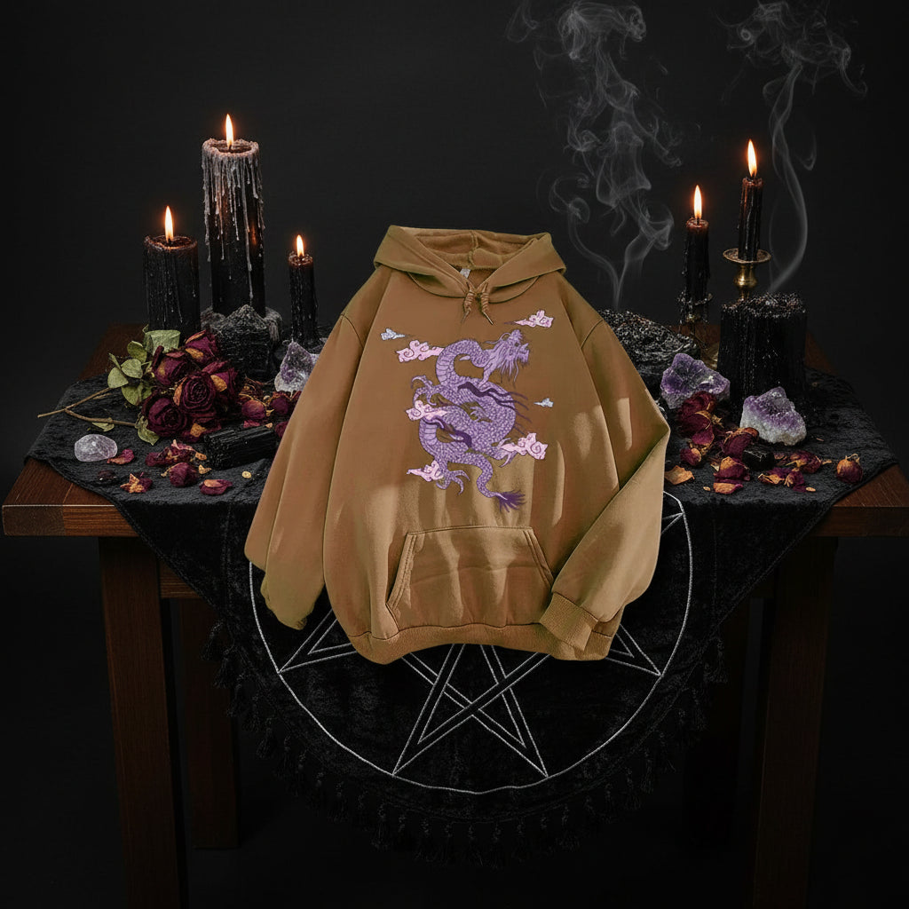 Dragon Cloud Hoodie - Sorceress Sanctuary Purple Dragon-Red / S-Purple Dragon-Red / M-Purple Dragon-Red / L-Purple Dragon-Red / XL-Purple Dragon-Red / XXL