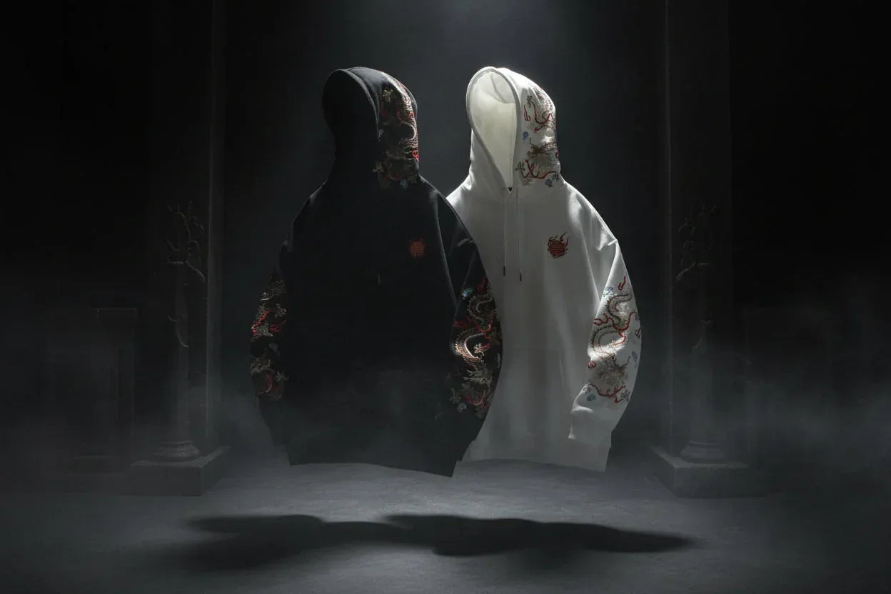 Dragon Embroidered Hoodie - Sorceress Sanctuary Black / M-Black / L-Black / XL-Black / XXL-Black / 3XL