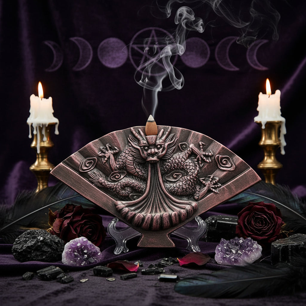 Dragon Tower Incense Burner - Half Mechanical Ceramic Decor Sorceress Sanctuary