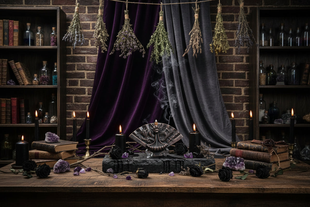Dragon Tower Incense Burner - Half Mechanical Ceramic Decor Sorceress Sanctuary