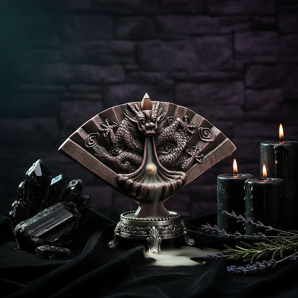 Dragon Tower Incense Burner - Half Mechanical Ceramic Decor Sorceress Sanctuary
