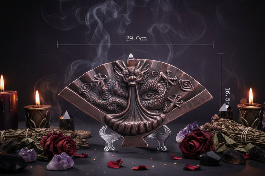Dragon Tower Incense Burner - Half Mechanical Ceramic Decor Sorceress Sanctuary