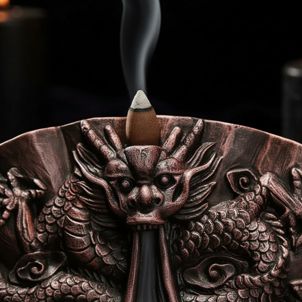 Dragon Tower Incense Burner - Half Mechanical Ceramic Decor Sorceress Sanctuary