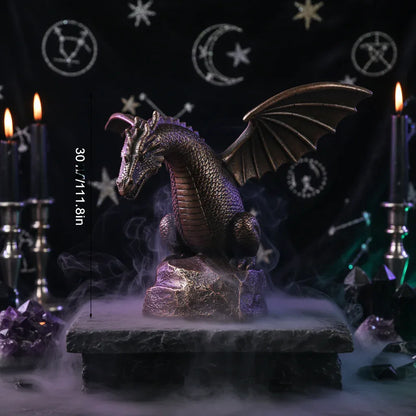 Dragon Fountain Sculpture - Sorceress Sanctuary Water Sprayer-4-piece set