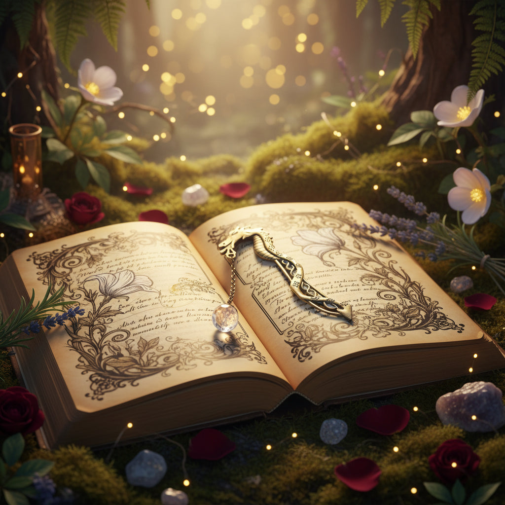 Glow-in-the-Dark Dragon Bookmark with Vintage Metal Design Sorceress Sanctuary