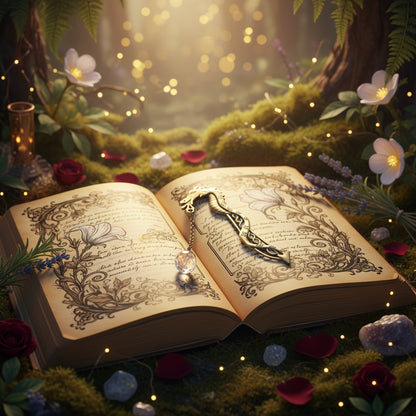 Glow-in-the-Dark Dragon Bookmark with Vintage Metal Design Sorceress Sanctuary