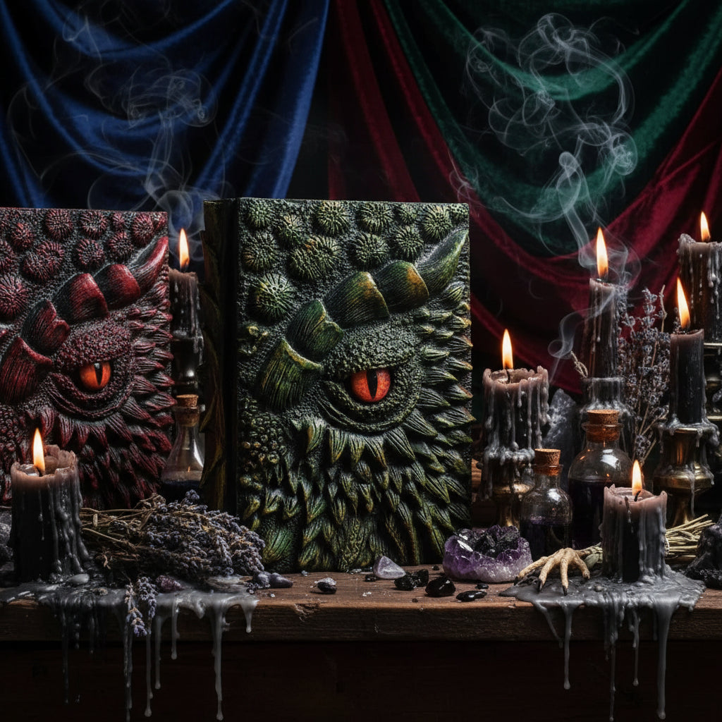 Dragon Grimoire - Sorceress Sanctuary Yellow Eyes / One Size-Red Eyes / One Size-Blue Eyes / One Size-Green Eyes / One Size