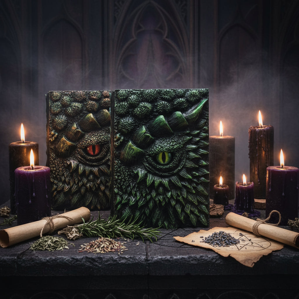 Dragon Grimoire - Sorceress Sanctuary Yellow Eyes / One Size-Red Eyes / One Size-Blue Eyes / One Size-Green Eyes / One Size