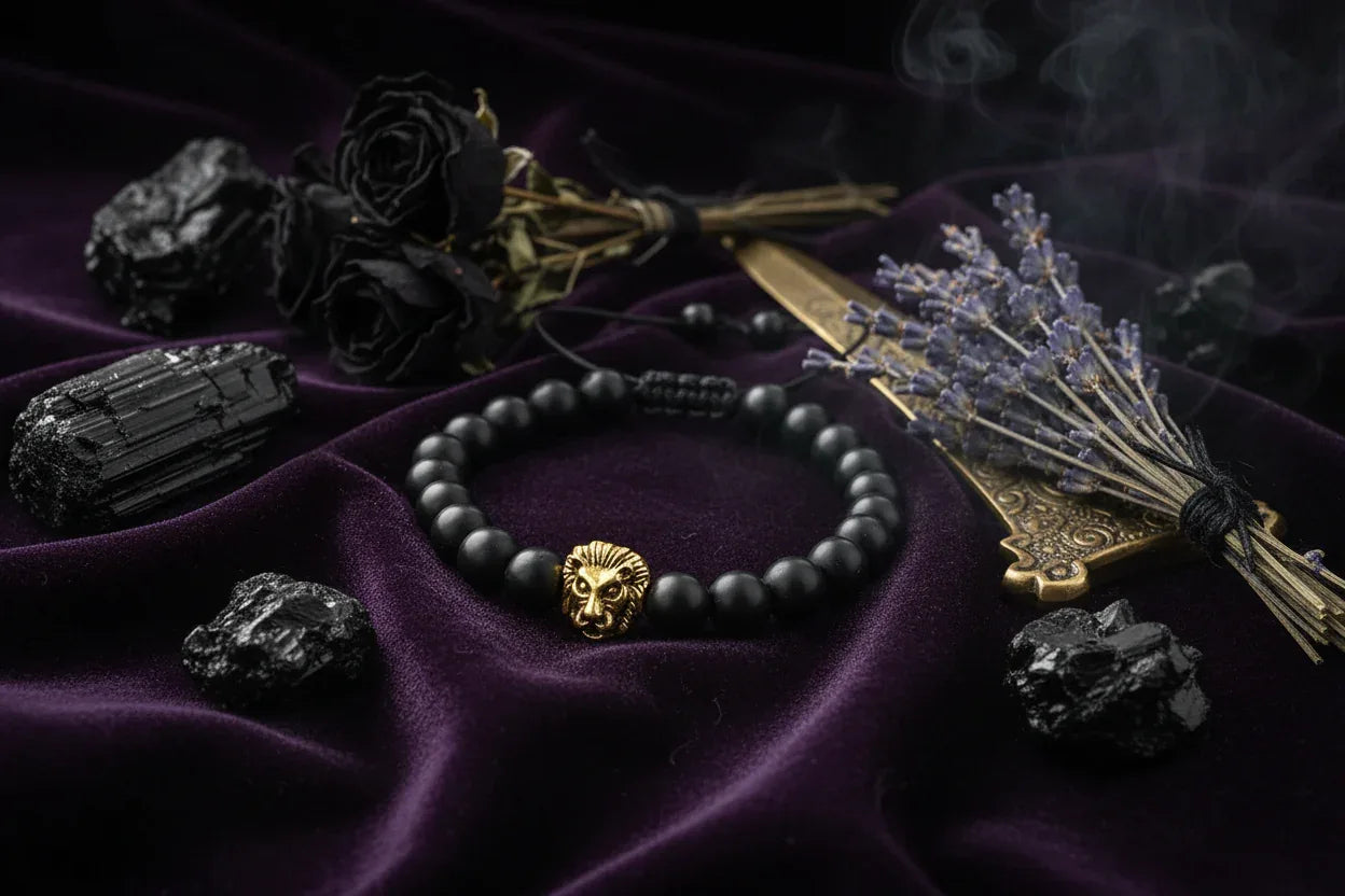 Dragon & Lion Bracelet - Sorceress Sanctuary Black dragon pattern silver-Black frosted gold-Chartreuse gold-White pine silver-Volcanic stone gold