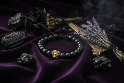 Dragon & Lion Bracelet - Sorceress Sanctuary Black dragon pattern silver-Black frosted gold-Chartreuse gold-White pine silver-Volcanic stone gold
