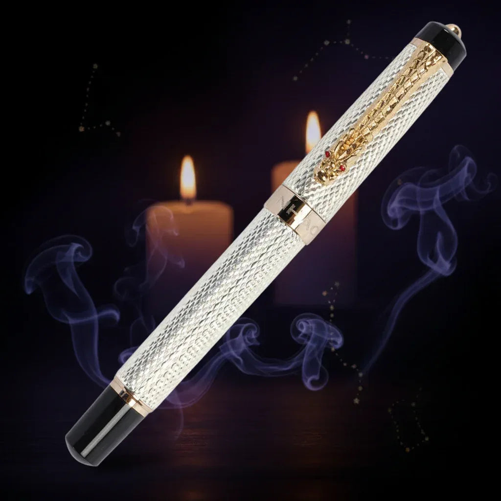 Dragon Luxury Pen - Sorceress Sanctuary Silver-Black-Bronze-Gold