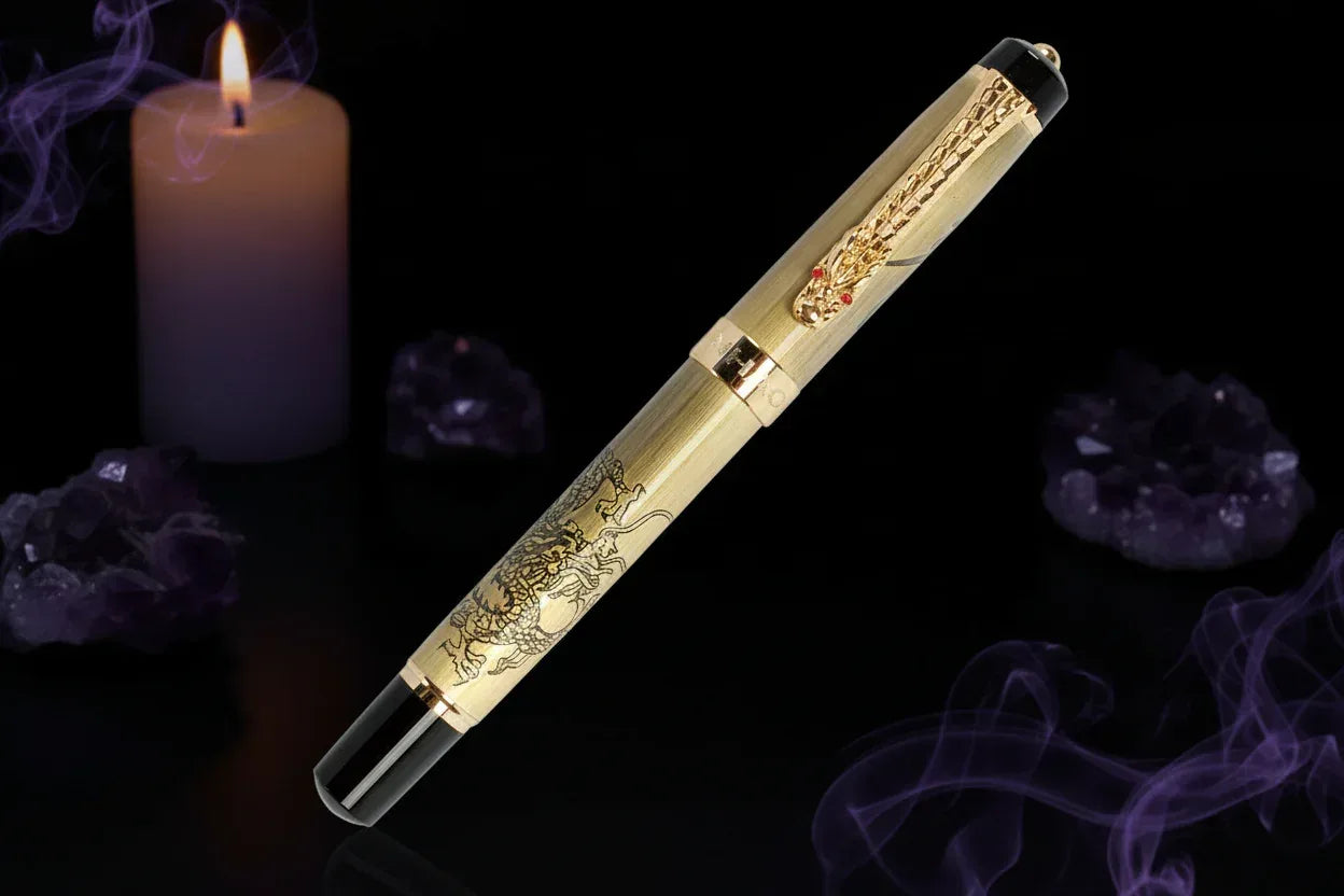 Dragon Luxury Pen - Sorceress Sanctuary Silver-Black-Bronze-Gold