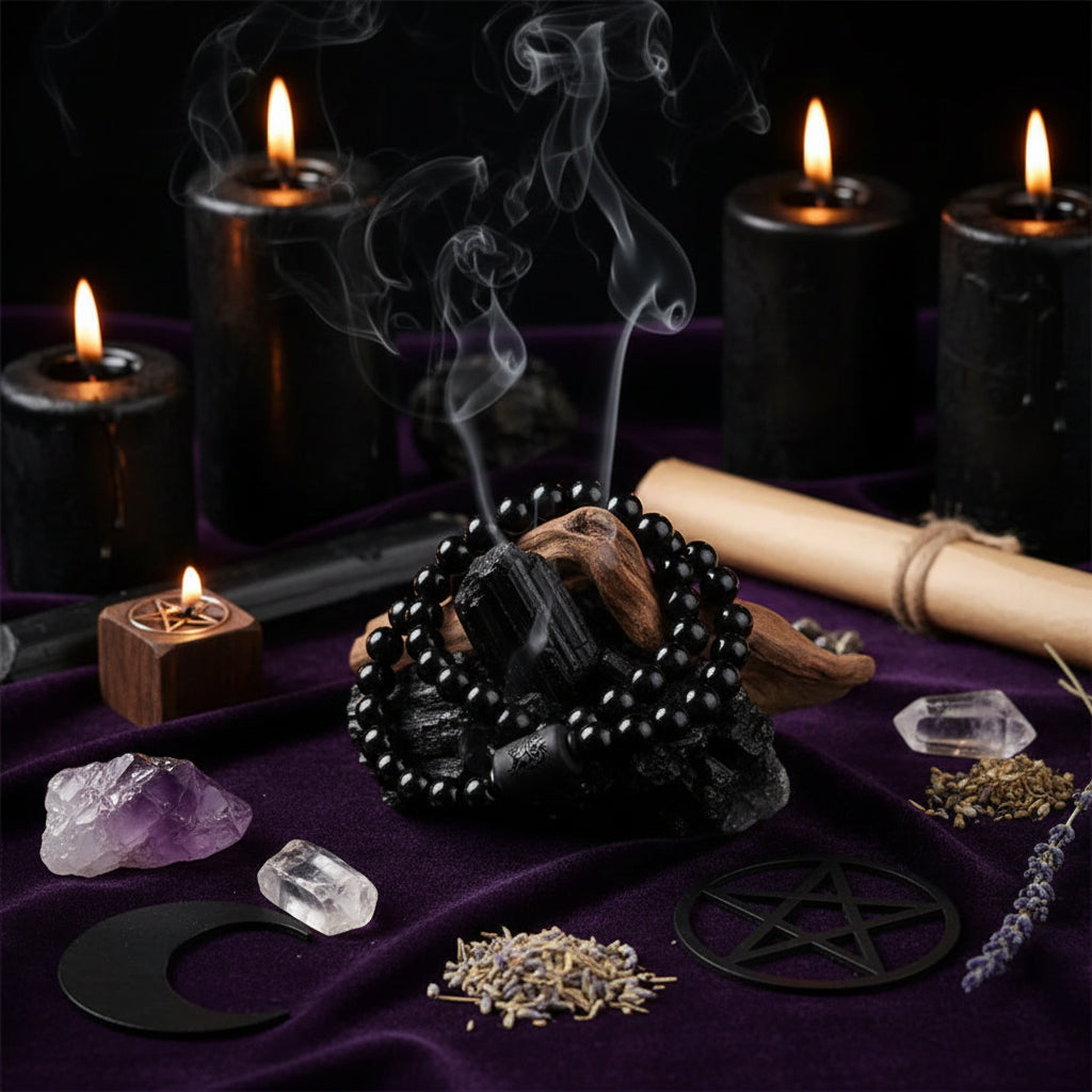 Classic Obsidian Dragon and Phoenix Bracelet with Zodiac Sorceress Sanctuary