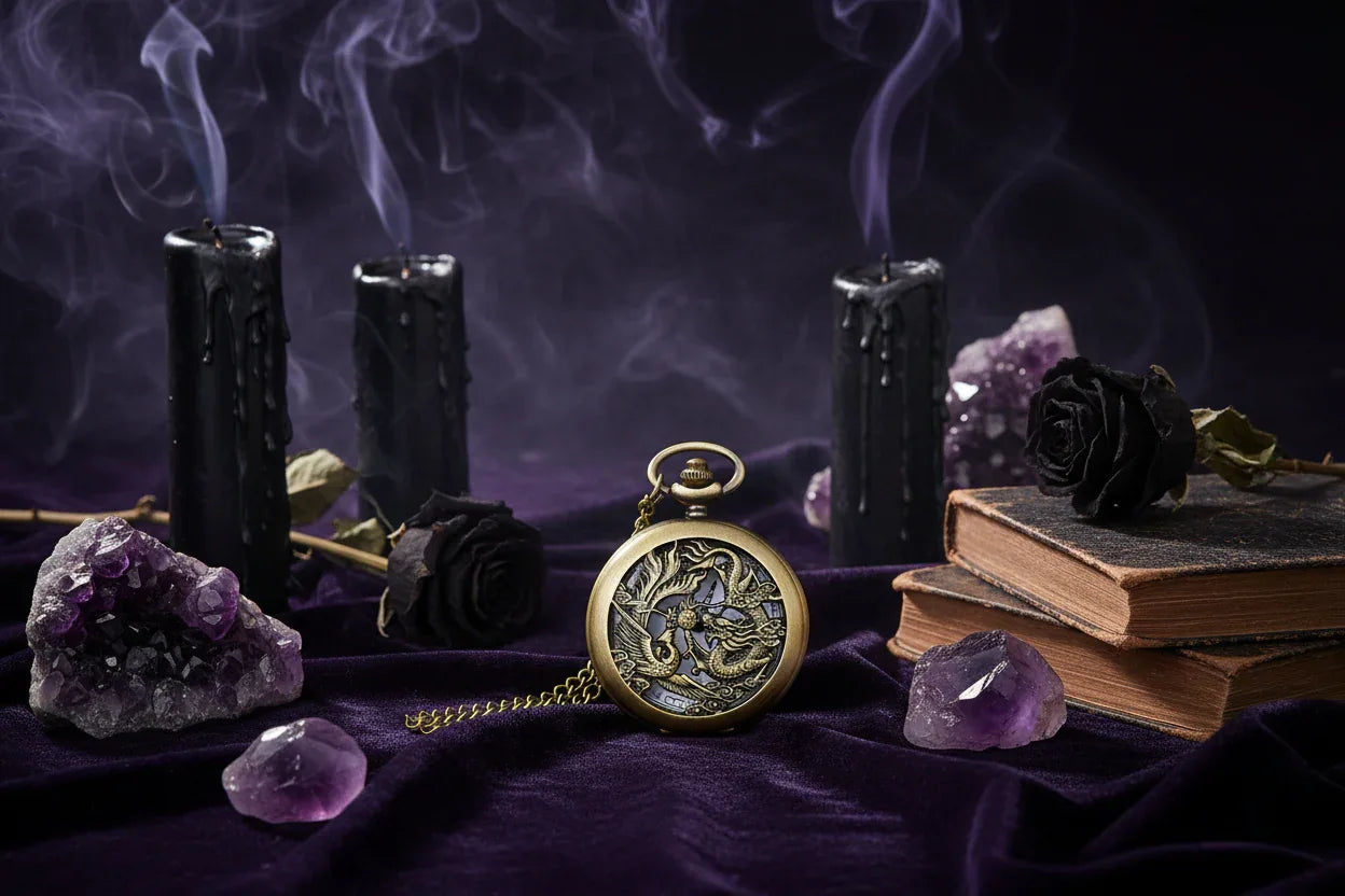 Dragon & Phoenix Pocket Watch - Sorceress Sanctuary Pictured
