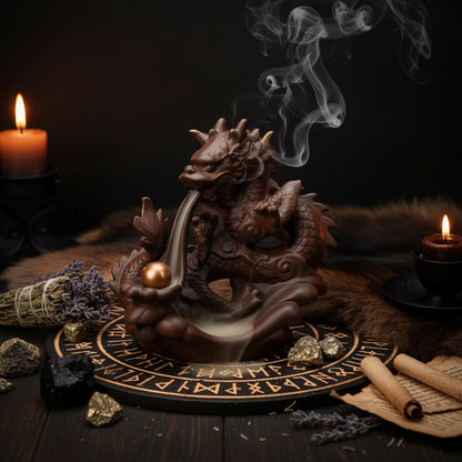 Creative Backflow Incense Burner - Dragon Design Sorceress Sanctuary