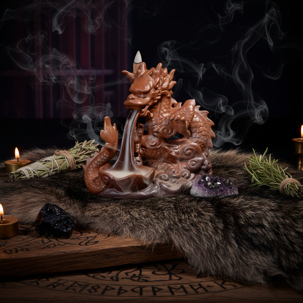 Creative Backflow Incense Burner - Dragon Design Sorceress Sanctuary