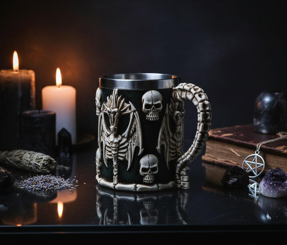 Dragonbone Skull Tankard Sorceress Sanctuary