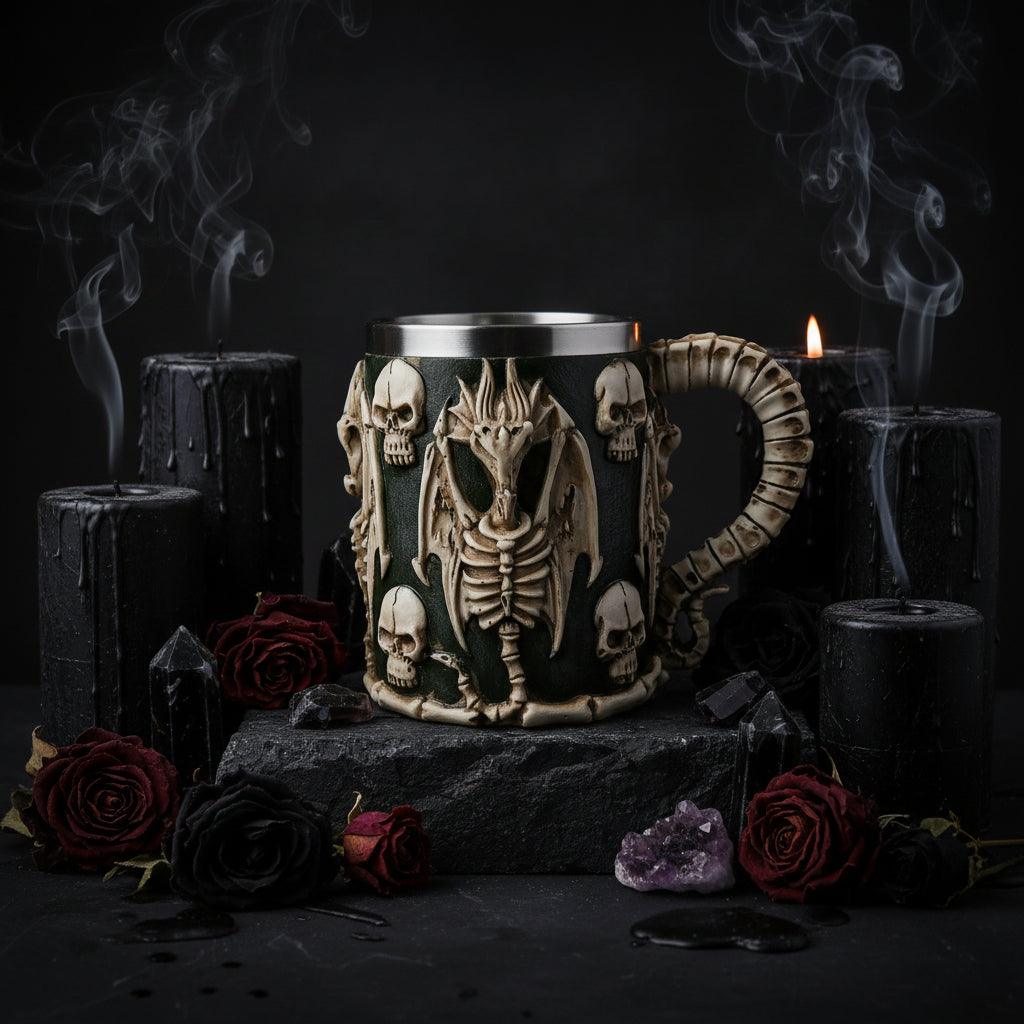 Dragonbone Skull Tankard Sorceress Sanctuary