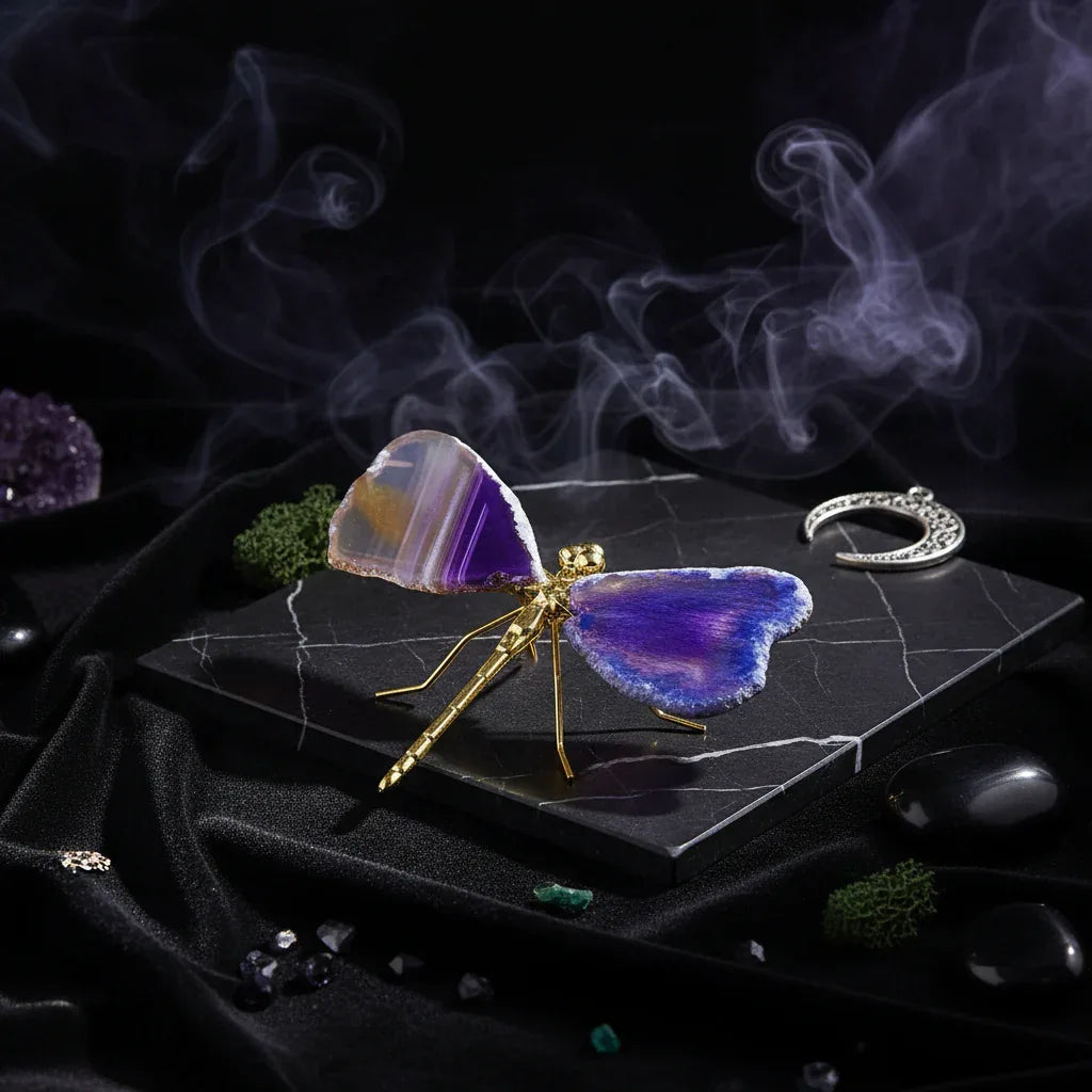 Dragonfly Crystal - Sorceress Sanctuary Red-Purple-Pink-Green-Blue