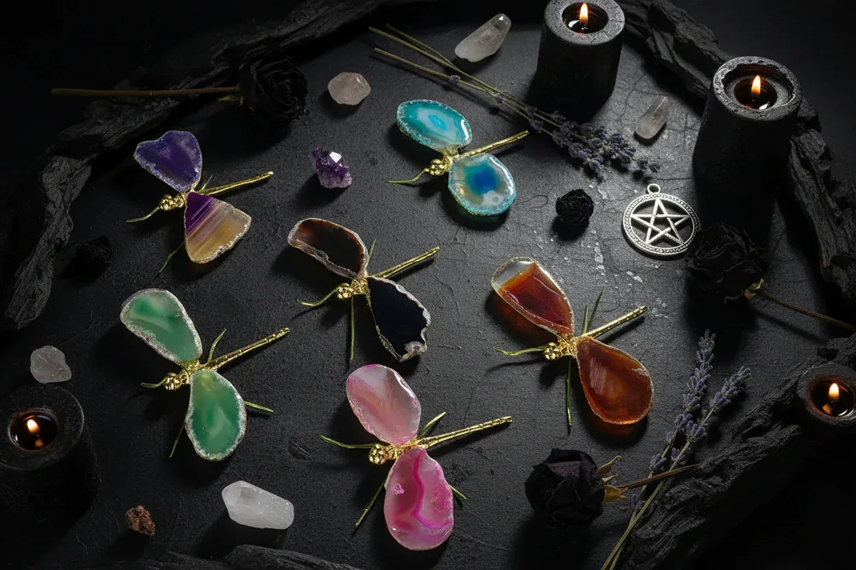 Dragonfly Crystal - Sorceress Sanctuary Red-Purple-Pink-Green-Blue