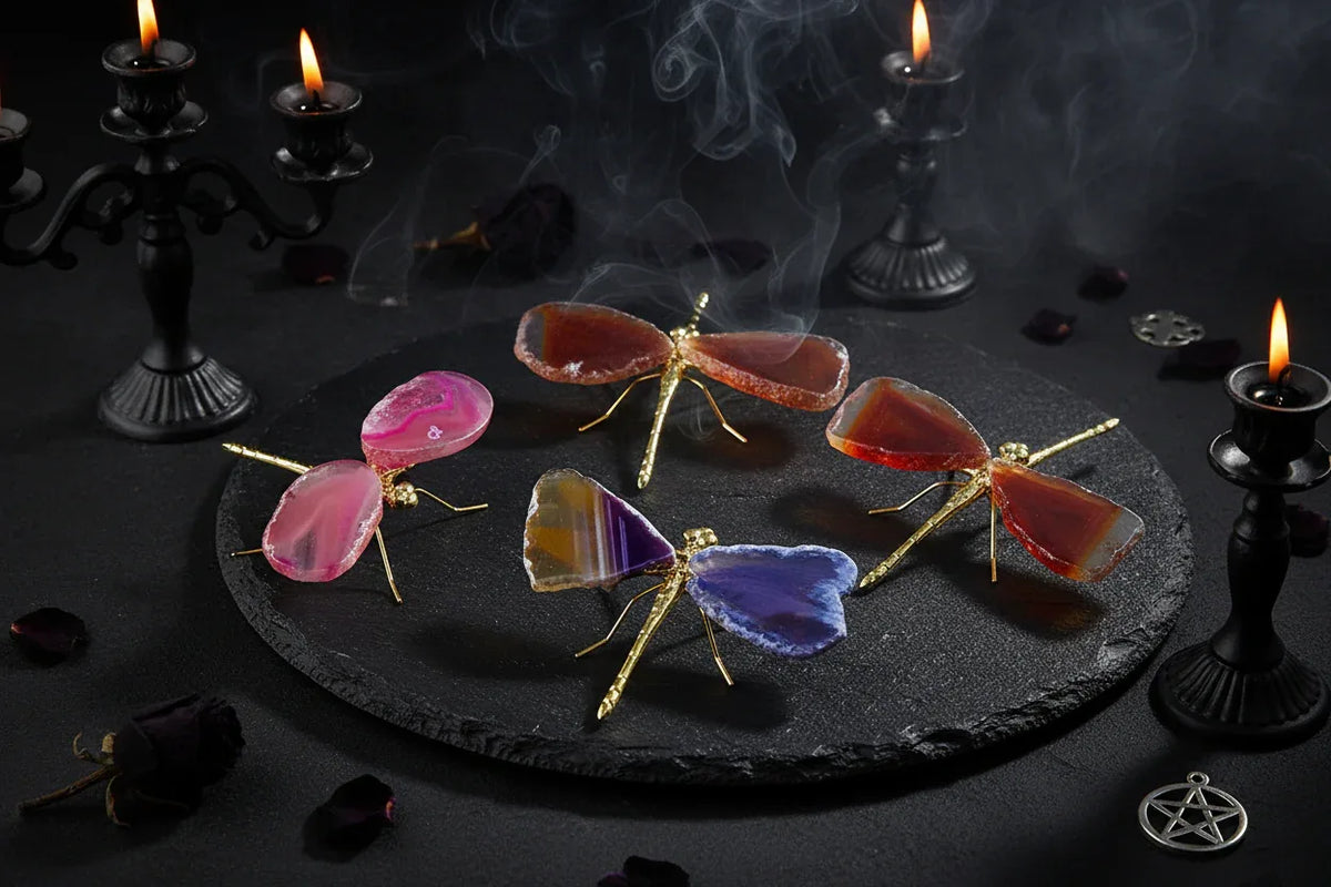 Dragonfly Crystal - Sorceress Sanctuary Red-Purple-Pink-Green-Blue