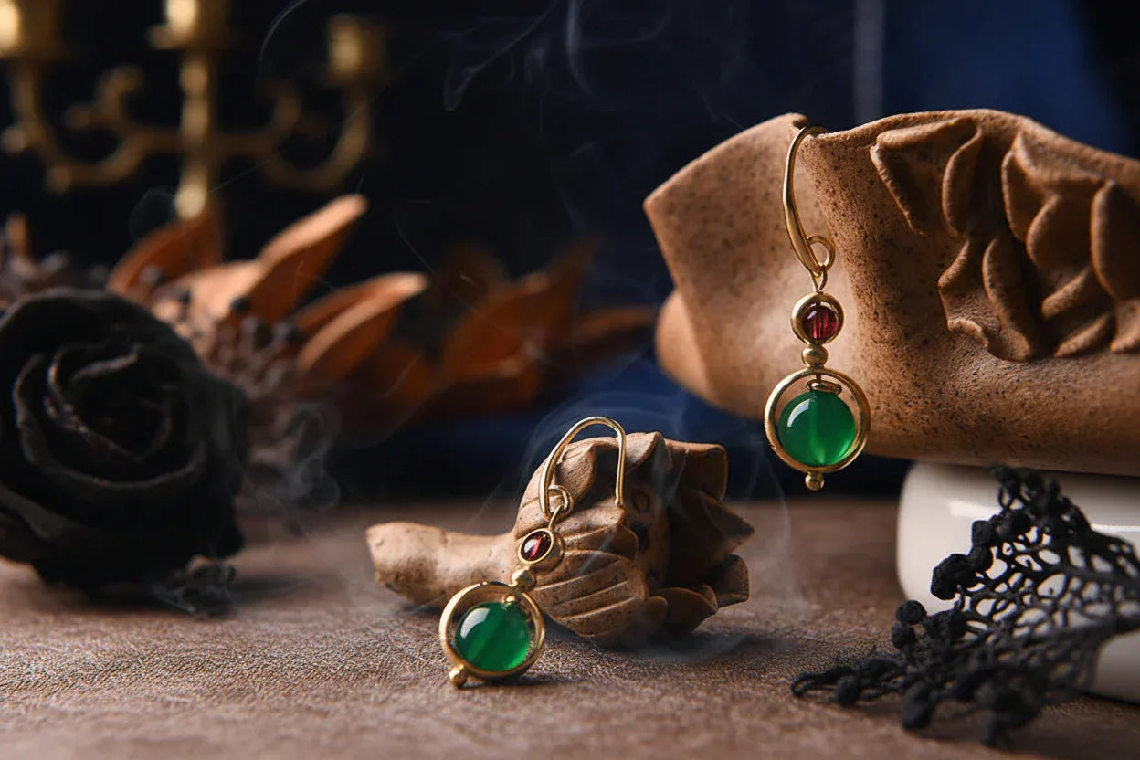 Dragonfly Earrings - Sorceress Sanctuary Gold-Dew-Dragonfly