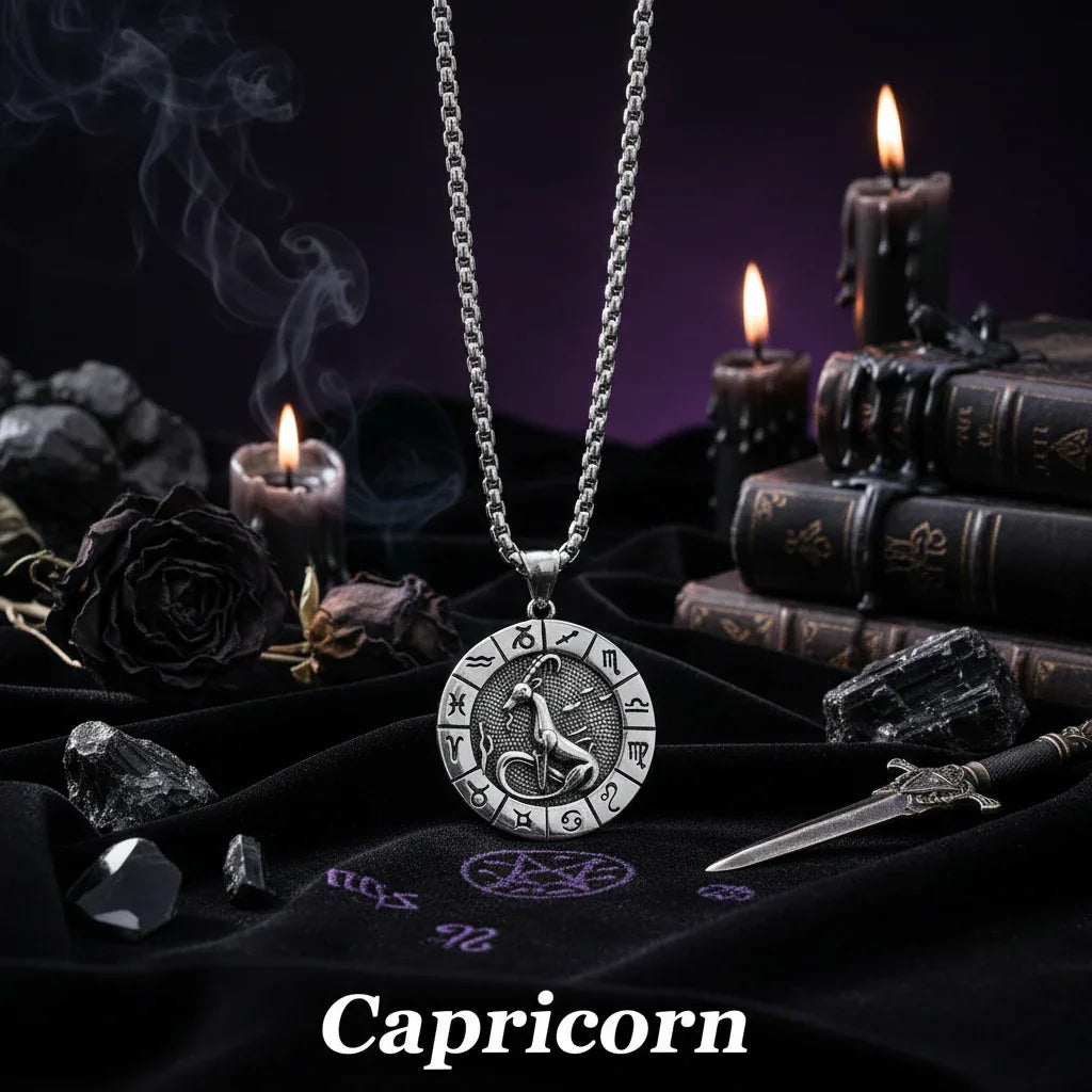 Dual Zodiac Necklace - Sorceress Sanctuary Leo-Taurus-Gemini-Aquarius-Sagittarius