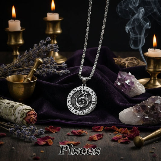 Dual Zodiac Necklace - Sorceress Sanctuary Leo-Taurus-Gemini-Aquarius-Sagittarius