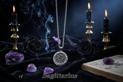 Dual Zodiac Necklace - Sorceress Sanctuary Leo-Taurus-Gemini-Aquarius-Sagittarius